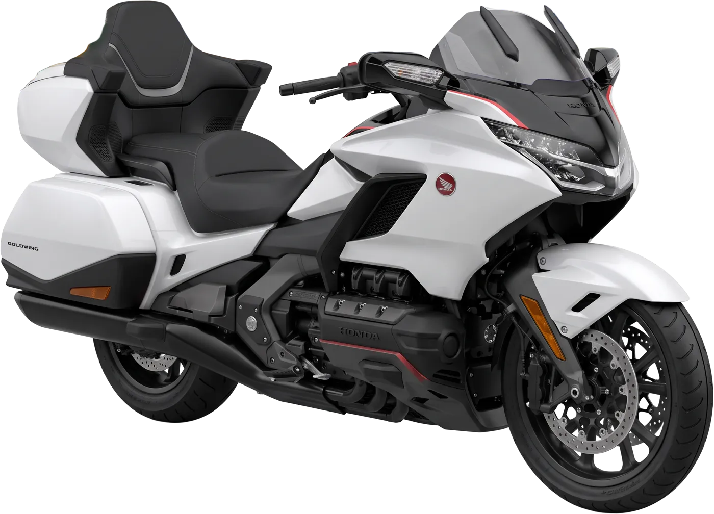 Honda Goldwing blanche entretenue par Moto Dôme Services